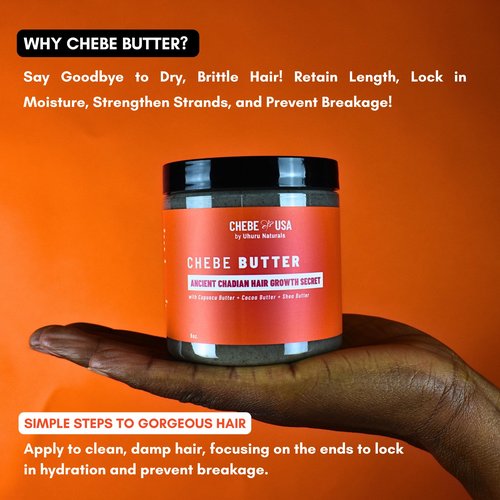 ChadianChebe™ Hair Growth Butter (16oz) | Authentic African Hair Butter from Chad for Thick, Long Hair | Herbal Moisture & Breakage Repair Cream