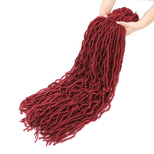 Karida Faux Locs Crochet Hair 36 Inches, New Soft Locs Crochet Hair 3 Packs, Crochet Faux Locs Hair Pre Looped Crochet Hair for Black Women (36 Inch (Pack of 3), BUG#)
