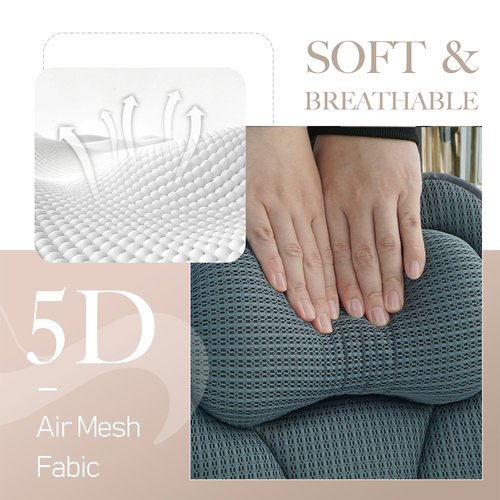 Joeyset Bath Pillows for Tub – Luxury Bath Pillow & Bathtub Pillow with 6 Strong Suction Cups, Soft Cushion for Head and Neck Support, Relaxing Bath Accessories for Women (Gray)