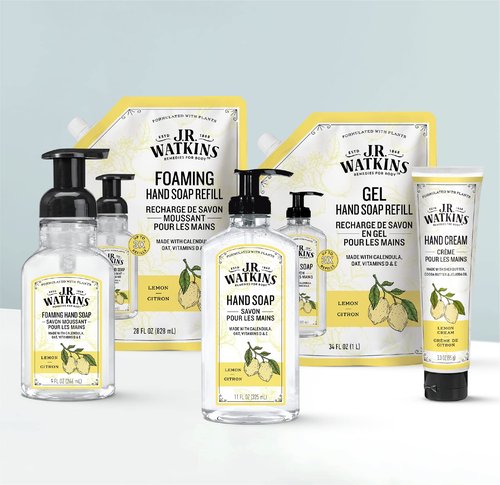 J.R. Watkins Foaming Hand Soap with Pump Dispenser, Moisturizing Foam Hand Wash, All Natural & Foaming Hand Soap with Pump Dispenser, Moisturizing Foam Hand Wash, All Natural