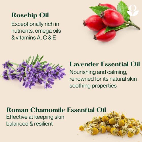 Balmonds Omega Rich Facial Oil, 100% Natural Skin Oil for Dry & Sensitive Skin, Fragrance Free & Made with Vitamin E Oil, Vegan & Cruelty Free (1.1 oz)