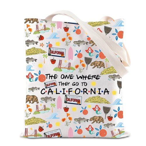 FOTAP California Trip Makeup Bag - State Souvenir Travel Bag & Housewarming Gift - Tote