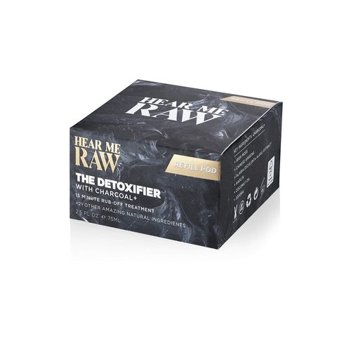 HEAR ME RAW The Detoxifier with Charcoal+, Mask + Scrub, Refill Pod, 2.5 oz