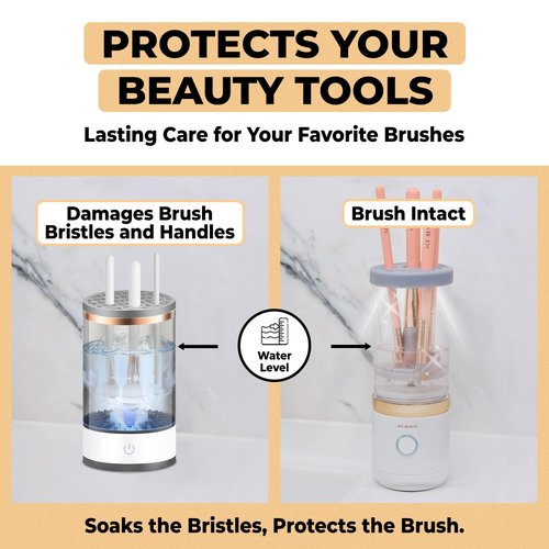 Ace Beauté Premium Electric Makeup Brush Cleaner Machine, Automatic Sponge and Make Up Brush Cleaner, Rechargeable and Efficient Deep Cleaning Tool for Beauty Enthusiasts and Professionals