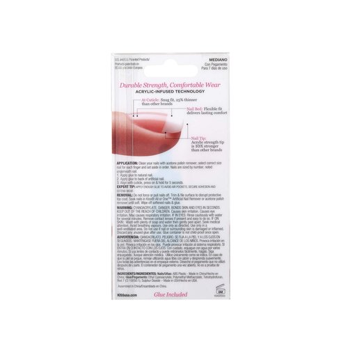 Kiss Salon Acrylic French Kit Sugar Rush Medium (6 Pack)