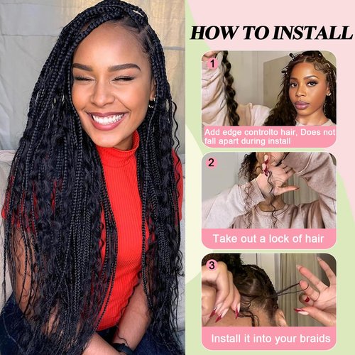 Boho Braids Human Hair for Braiding 110g 22 Inch 12A Deep Water Wave Bulk Human Braiding Hair for Boho Braids Knotless Wet and Wavy Virgin Extensions Bohemian No Weft Curly 3 Bundles Natural Black