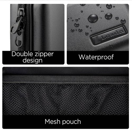 Loxdn EVA Hard Case for Meridian/MANSPOT Shaver Groin & Body Hair Trimmer - Men's Grooming Organizer Storage Bag for Electric Razor and Accessories - Case Only (Blue)