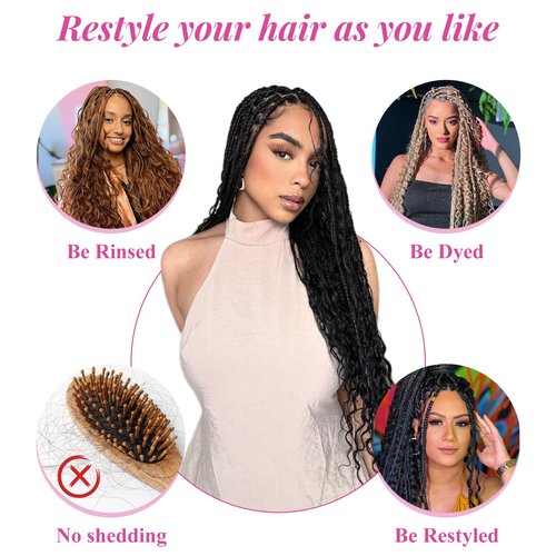Human Braiding Hair for Boho Braids, 20 Inch 100g 2 Bundles Water Wave Bulk Human Boho Hair for Braiding 12A Virgin Curly for Knotless Braids Human Hair Bundles Natural Color