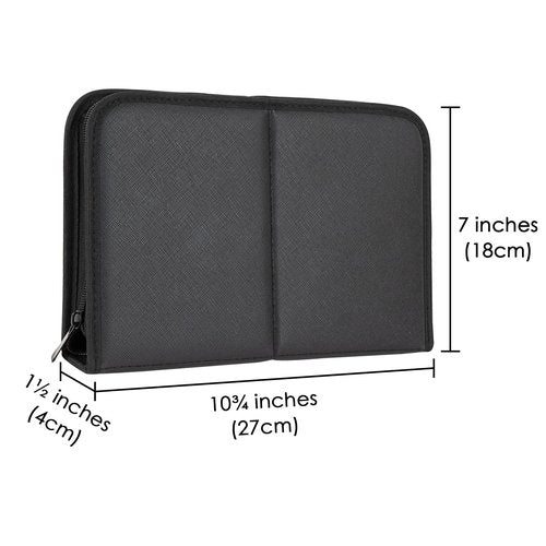 CAIRIAC Makeup Brush Organizer Bag Standing Makeup Brushes Holder Travel Case, Professional Portable Cosmetic Storage Bag Foldable Makeup Brush Wrap Case for Men Women Artist Gift (Black)
