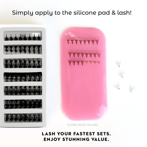 One V Salon Pro 6D Ultra-Speed Promade Fans, 1000 Premade Volume Lash Fans | D Curl | 0.07 | 8–14 mm Mixed Lengths | Thin Base, Quick Application Eyelash Extensions (Ultra 6D-0.07-D Curl)
