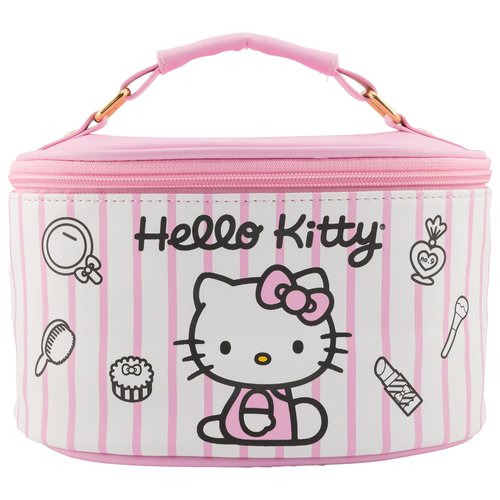 Sanrio Hello Kitty Makeup Bag – Makeup Organizer, Travel Toiletry Bag for Women & Girls | Cute Cosmetic Bag, Train Case for Kids, Travel Bag, Toiletry Bag for Women, Make up Storage | Ages 3+