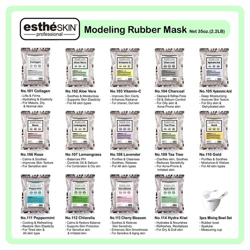 estheSKIN No.111 Peppermint (Cooling) Modeling Mask Powder for Professional Facial Treatment, 35 Oz. (1 pack)