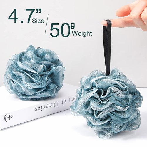 Sunnyray 24 Pack Bath Shower Loofah Sponge Pouf Body Scrubber Exfoliator Bath Sponge Body Scrubber for Men and Women Spa Gift