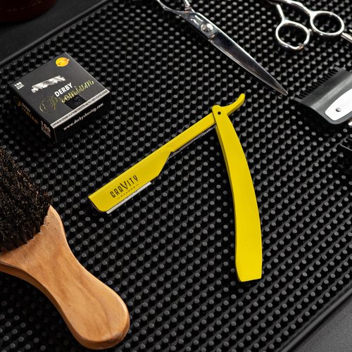 Professional Straight Razor Bundle - Stainless Steel Straight Edge Razor with 20 Gravity Premium Blades ("The OG", Apollo13)