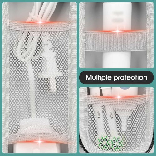 SnawikiBag Toothbrush Travel Case Compatible with Oral-B Pro 1000 3000 5000 7000 7500 9600/ for Philips/for Sonicare/for ProtectiveClean 4100 5100 6500 7500 Electric Toothbrush (Only Case-Black/Gray)