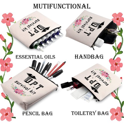 WCGXKO DPT Survival Kit Doctor of Physical Therapy Gifts Zipper Pouch Makeup Bag DPT Graduate Gift (DPT Survival)