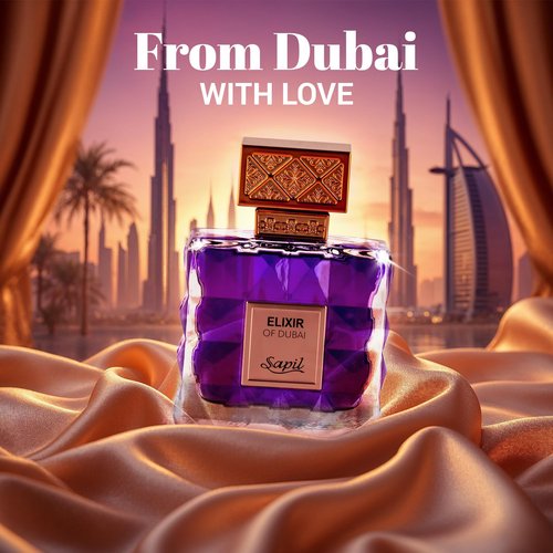 Sapil Elixir of Dubai Unisex Eau de Parfum – Long-Lasting Dubai Perfume with Amber, Vanilla, Musk, Cardamom, Bergamot & Lavender – Arabic Luxury Fragrance for Men & Women – 3.38 oz