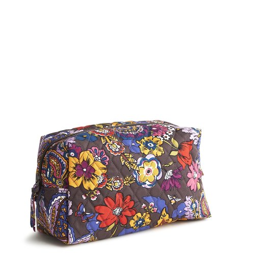 Vera Bradley Large Cosmetic, Cotton Gabardine, Colorful Bouquet