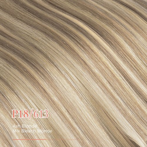 MEI YUAN LIN Clip In Hair Extensions Real Human Hair Ash Blonde Mix Bleach Blonde 5pcs 85g 12inch