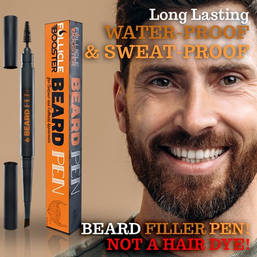 Beard Pencil Filler - DARK BROWN - and Complete Beard Shaper Kit