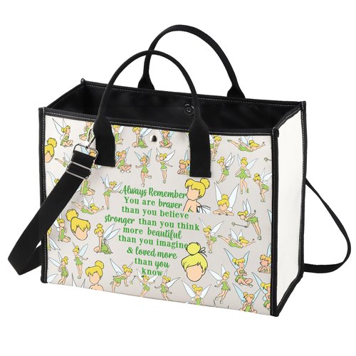 LEVLO Fairy Tale Cosmetic Make Up Bag Pixie Fans Inspired Gift You Are Braver Stronger Smarter Than You Think Makeup Zipper Pouch Bag For Women Girls (Always Tinker LT)