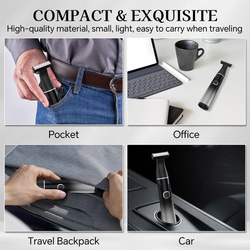 Nose Hair Trimmer for Men, 2025 Professiona Painless USB Rechargeable Eyebrow Trimmer, Waterproof Ear and Nose Hair Trimmer for Men Women, Facial Hair Remover with Adjustable Comb, Dual Edge Blades