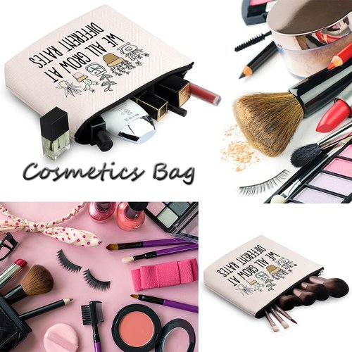 WCGXKO Special Education Teacher Gift We All Grow At Different Rates Zipper Pouch Makeup Bag (Different Rates)