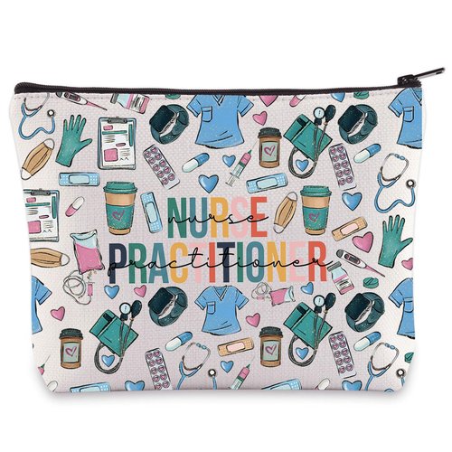 WZMPA Nurse Practitioner Cosmetic Bag Medical NP Gift Medical Workers Makeup Zipper Pouch Bag Medical NP Merch (Nurse Practitioner)