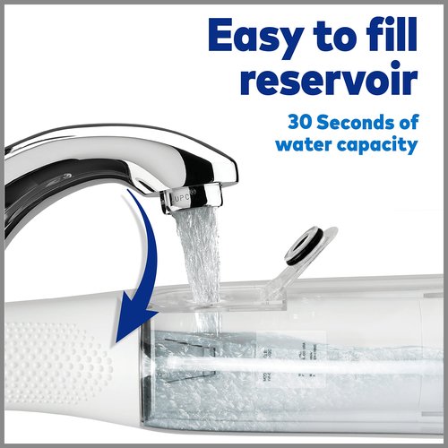 Waterpik Cordless Express Water Flosser, Battery Operated & Portable for Travel & Home, ADA Accepted, Waterproof for Shower Use, White WF-02, Packaging May Vary
