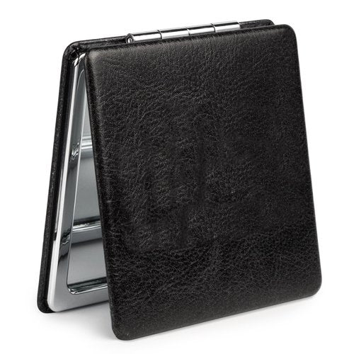 MIRORA Compact Mirror, 1x/2x Magnifying Foldable Cosmetic Mirror, Portable Travel Mirror for Pocket and Purses, Singer Merch Compact Mirror for Fans (Black)