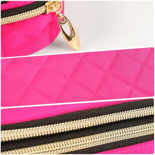 ANKUER Travel Makeup Bag for Women: Small Cosmetic Bag Organizer Cosmetic Case Pouch for Girls (Rose Red)