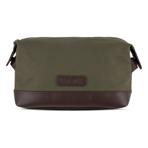 Hurley Men's Small Items Travel Dopp Kit, Olive/Side Snap, O/S