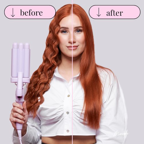 Mermade Hair | 0.9" Cutie Pro Waver | Three Barrel Curling Iron for Beach Waves