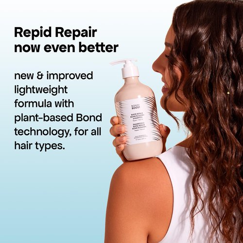 BONDIBOOST Rapid Repair Bond Builder + Shampoo for Damaged Hair [16.90 fl oz], Strengthening Formula for Restoring + Rebuilding Hair, Deep Conditioning + Nourishing Treatment for Healthier Results