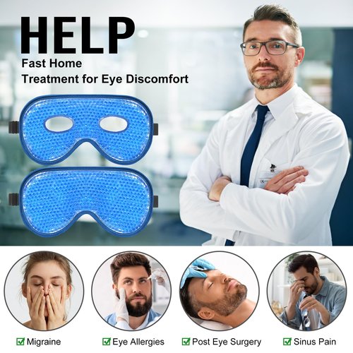 BeeVines 4 Pack Gel Eye Masks