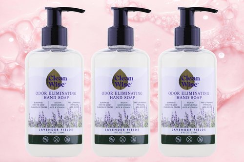 CLEANWISE Odor Eliminating Hand Soap, Clean Citrus, 8 fl oz (3 Pack, Lavender)