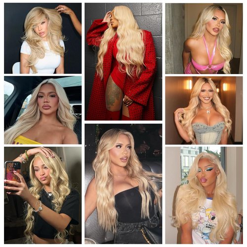 Vinmdonm Blonde Bundles Human Hair 613 Body Wave 3 Bundles 12 14 16 inch Unprocessed Brazilian Virgin Hair Ash Blonde Body Wave Bundle 150g