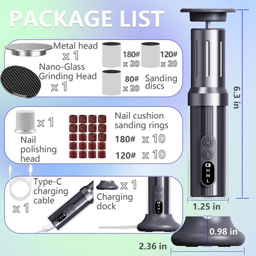 Electric Foot Callus Remover with Nano-Glass Head&Rechargeable Base,6 Speeds Cordless Electric Foot File with Digital Display,Callus Remover for Feet Dead Skin Home Spa Salon with 60Pcs Sandpaper Disk