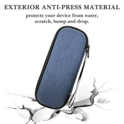 Linkidea Generic EVA Hard Shell Safety Razor Travel Case, Shaving Accessories Blade Head Storage, Men's Portable Travel Shaver Bag Compatible with Gillette Fusion 5 Power, Mach 3 (Blue)