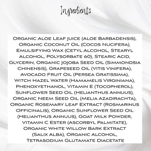 LuxeJoie Goat Milk Moisturizer Face Cream Vitamin C & E, Anti Aging Reduce Dark Circles, Puffiness, Under Eye Bags, Wrinkles & Fine Lines (4 oz.)