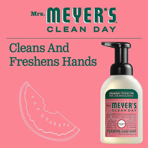 Mrs. MEYER'S CLEAN DAY Foaming Hand Soap, Watermelon, 10 OZ. (Pack of 4)