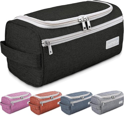 emissary Travel Hanging Toiletry Bag, Lightweight Travel Makeup Organizer for Man and Women, Waterproof Cosmetic Makeup Bag Organizer with Hanging Hook for Accessories,Essentials, Toiletries (Black)