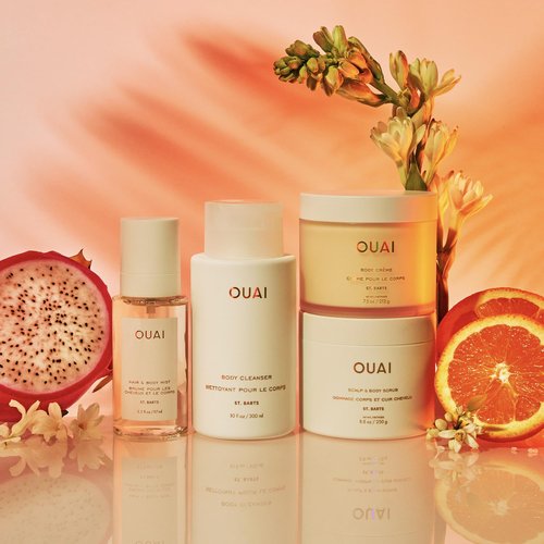 OUAI St. Barts Hair and Body Mist - Tropical-Scented Hair Perfume and Body Spray - Notes of Dragonfruit, Orange Blossom, Tuberose & Musk (8 Fl Oz)