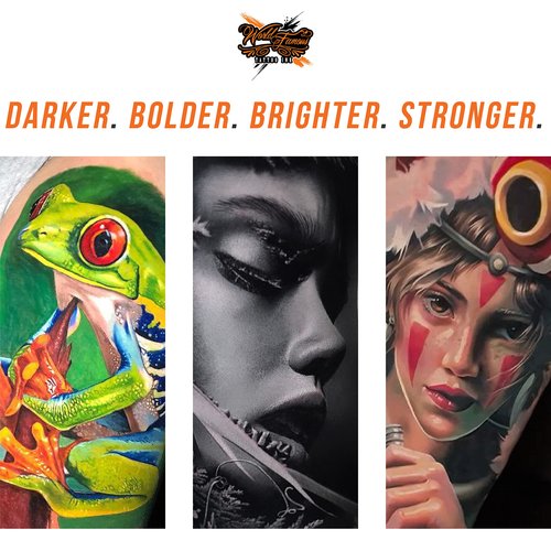 World Famous Tattoo Ink - Rocker Black Tattoo Ink - Professional Tattoo Ink & Tattoo Supplies - Skin-Safe Permanent Tattooing in Bold, Black Shade - Vegan & Non-Toxic (4 oz)