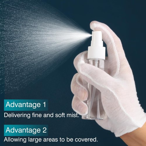 Travel Spray Bottles, 2.7oz/80ml Refillable Clear Plastic Spray Bottle BPA-Free Mini Containers, Small Fine Mist Empty Travel Bottle for Perfume, Water, Cleaner, Alcohol and Skincare Water(6 Pack)