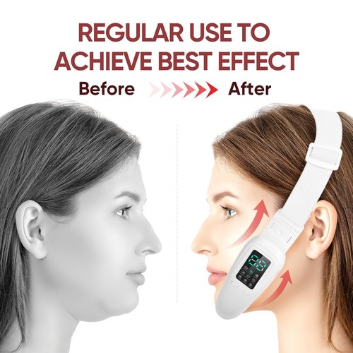 Ceymodir Intelligent Electric Double Chin and V-Shaped Face Machine with 8 Modes & 15 Adjustable Intensities - Women's V-Face Machine