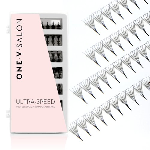 One V Salon Pro 6D Ultra-Speed Promade Fans, 1000 Premade Volume Lash Fans | D Curl | 0.07 | 8–14 mm Mixed Lengths | Thin Base, Quick Application Eyelash Extensions (Ultra 6D-0.07-D Curl)