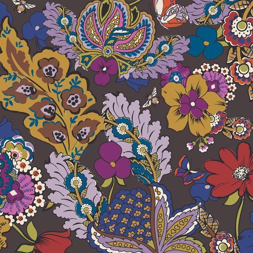Vera Bradley Large Cosmetic, Cotton Gabardine, Colorful Bouquet
