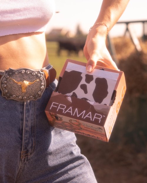 Framar Hair Foils For Highlighting - Cow Print Alligator Clips For Hair Styling