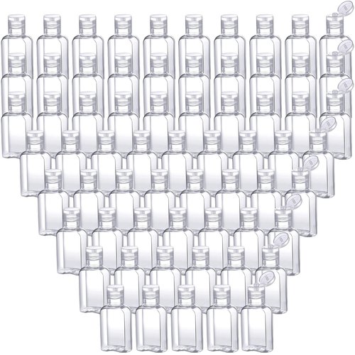 Boao 150 Pcs 1 oz/30 ml Portable Travel Bottle Clear Plastic Empty Bottles Refillable Reusable Bottles Containers for Travel Outdoor Camping Business Trip